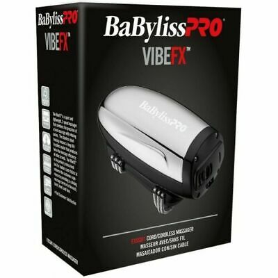 BaByliss PRO VibeFx Lithium Massager Cord/Cordless 2-Spd Stainless Steel FXSSM1